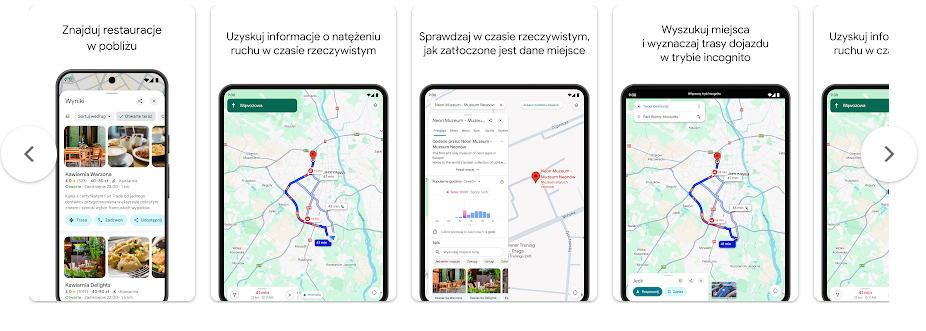 Aplikacja google maps