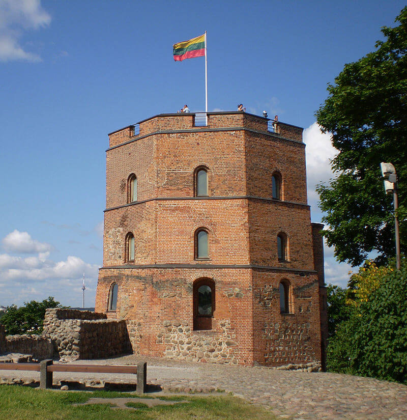 Baszta Giedymina - jedna z atrakcji Wilna, stolicy Litwy